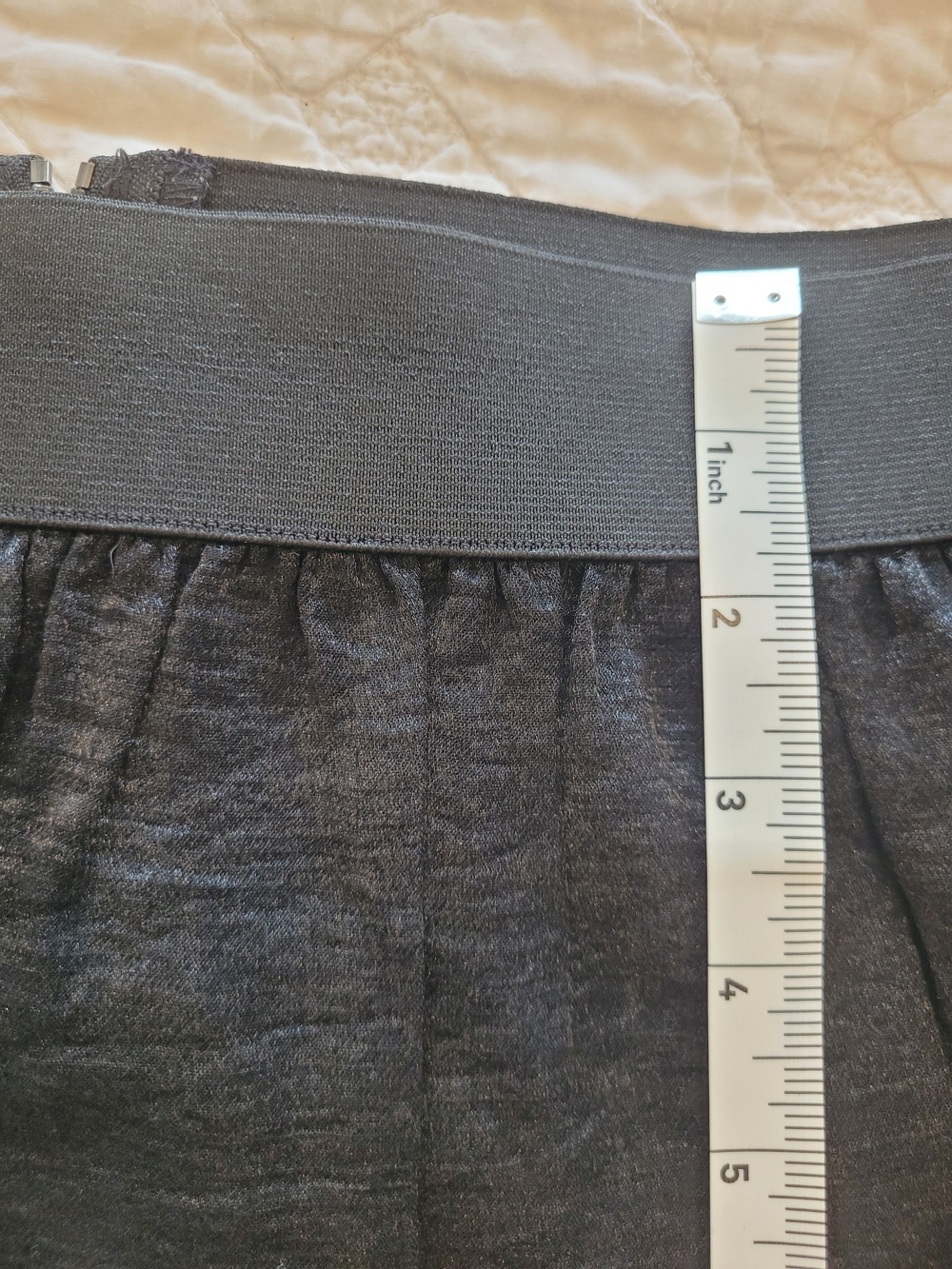 Classic Black Shiny Gauze Tiered Y2K Skirt XPL Ann Taylor Loft - Picture 4 of 12
